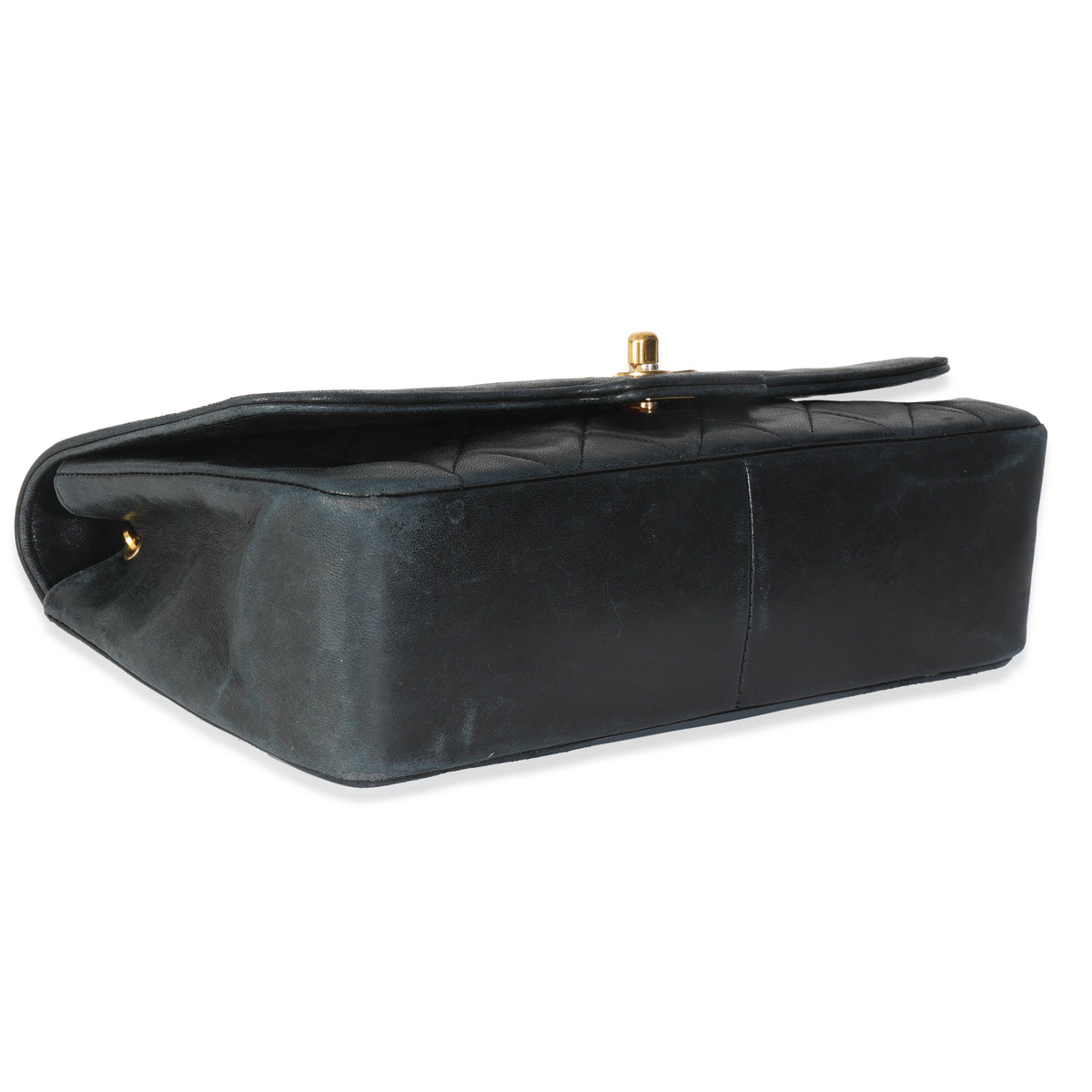 Chanel Vintage Black Quilted Lambskin Medium Diana Single Flap Bag Handbag box