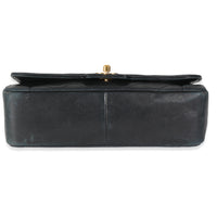 Chanel Vintage Black Quilted Lambskin Medium Diana Single Flap Bag Handbag stamp