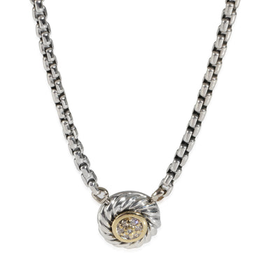 Yellow Gold & Sterling Silver  Cookie Necklace
