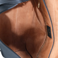 Black Grained Calf Leather Low Key Messenger