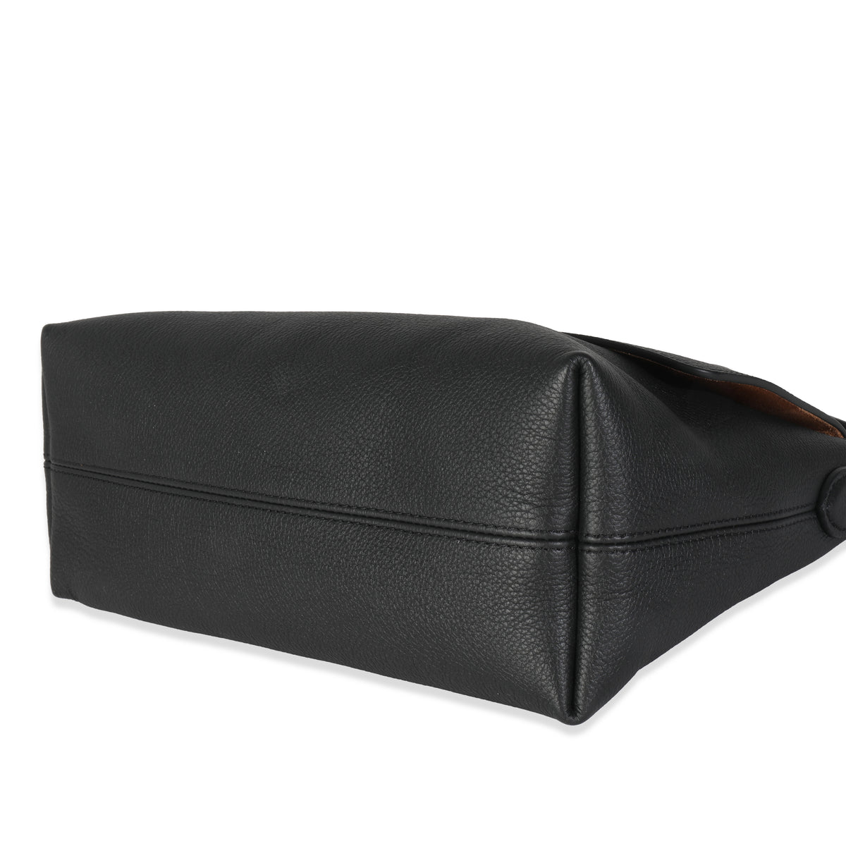 Black Grained Calf Leather Low Key Messenger