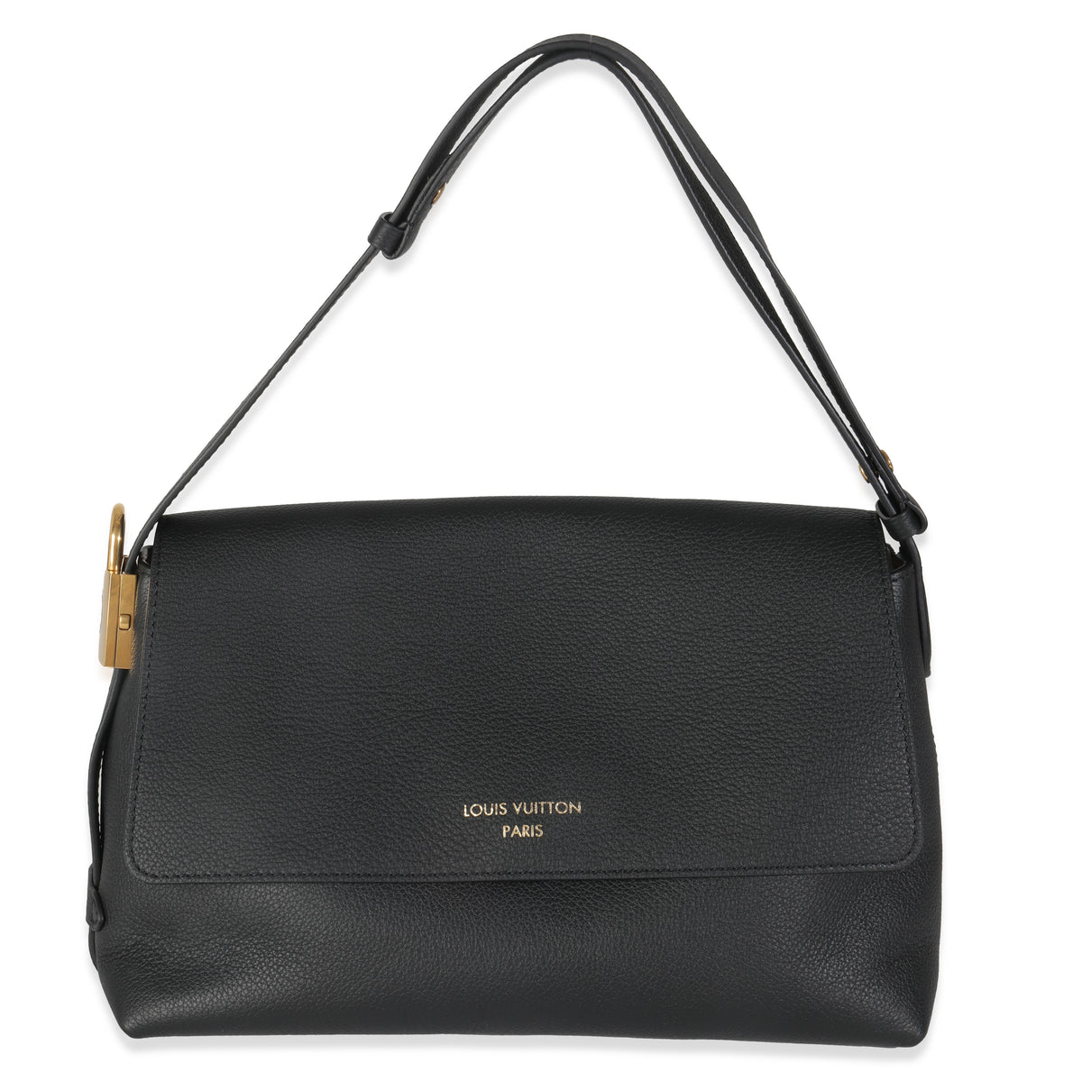 Black Grained Calf Leather Low Key Messenger