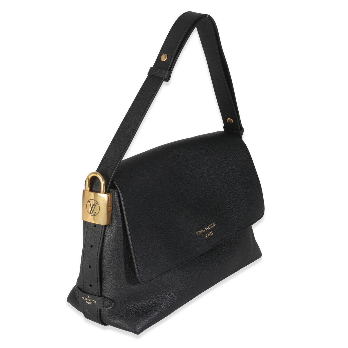Black Grained Calf Leather Low Key Messenger