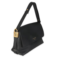 Black Grained Calf Leather Low Key Messenger