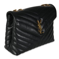 Black Y Quilted Calfskin Monogram Medium Loulou Chain