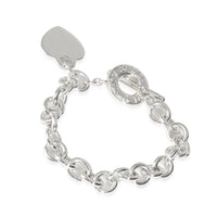 Sterling Silver  Heart Tag Bracelet