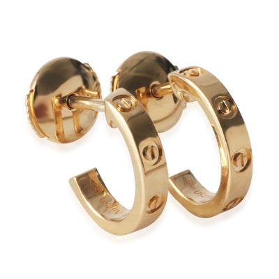 Yellow Gold  Small Model Love Hoop Earrings