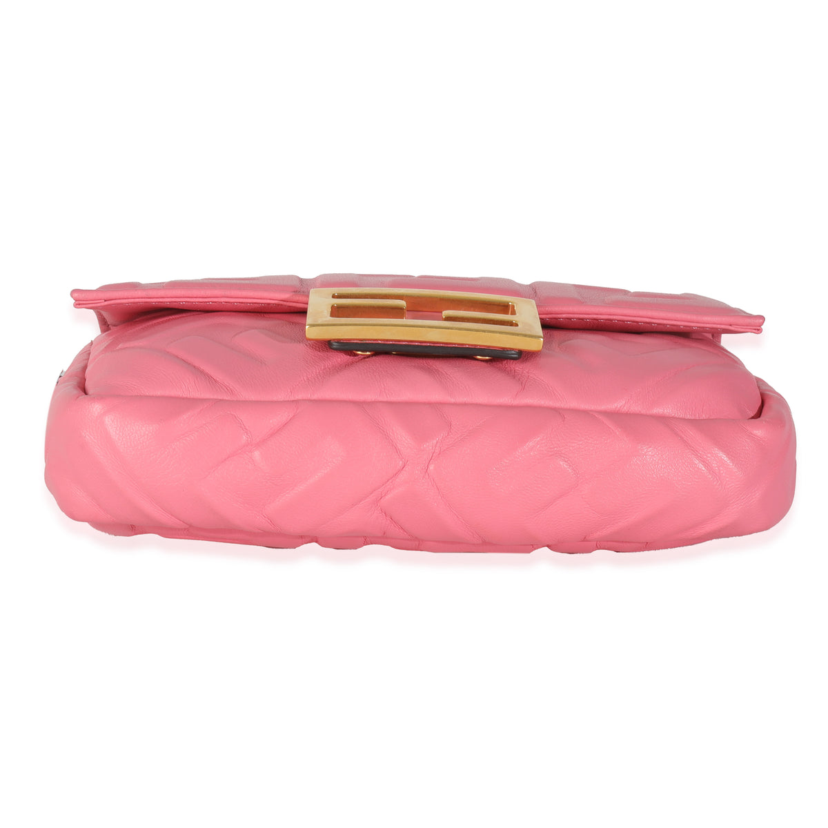 Pink Dalia FF 1974 Nappa Embossed Mini Baguette Bag