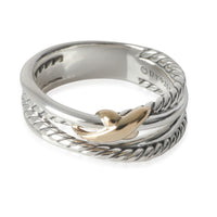 Yellow Gold & Sterling Silver  Crossover X Ring