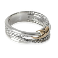 Yellow Gold & Sterling Silver  Crossover X Ring