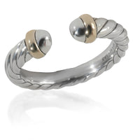 Yellow Gold & Sterling Silver  Petite Cable Ring