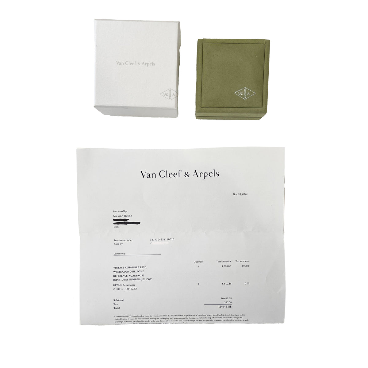 White Gold  Vintage Alhambra Ring