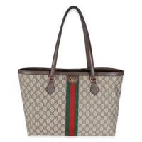 Beige GG Supreme Canvas Medium Ophidia Tote