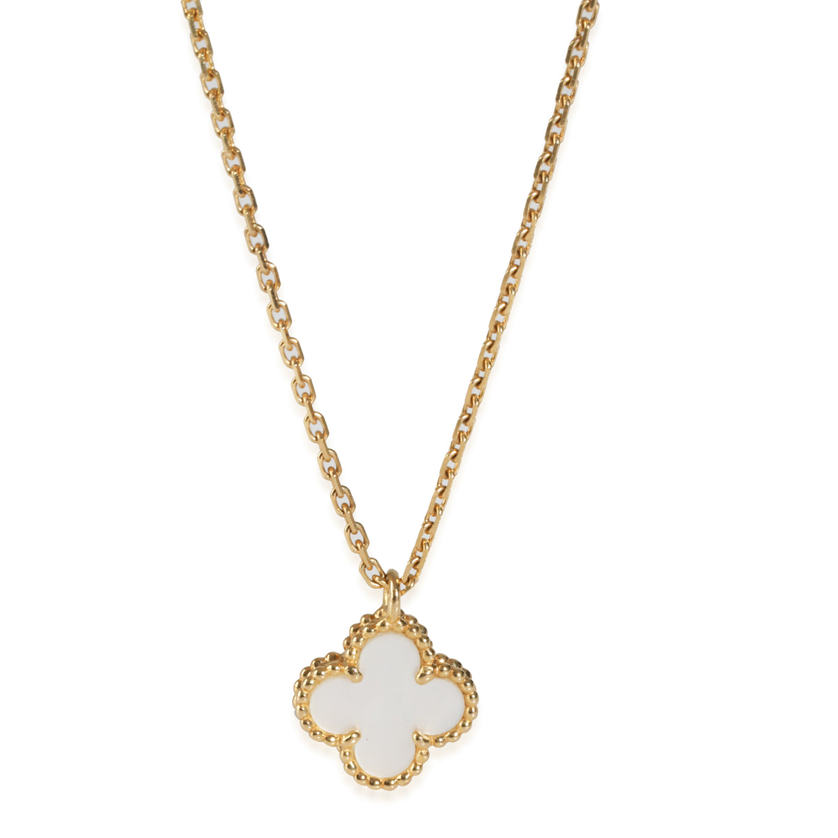 Yellow Gold Mother Of Pearl Sweet Alhambra Pendant