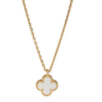 Yellow Gold Mother Of Pearl Sweet Alhambra Pendant