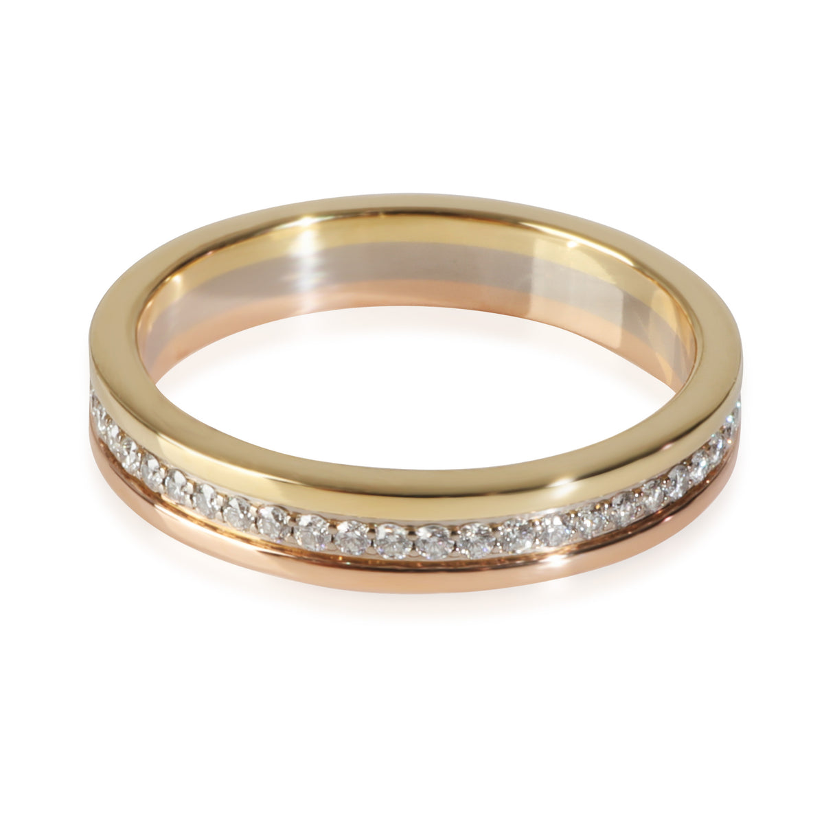 Cartier 3 Tone Gold Diamond Vendome Louis  Band bv