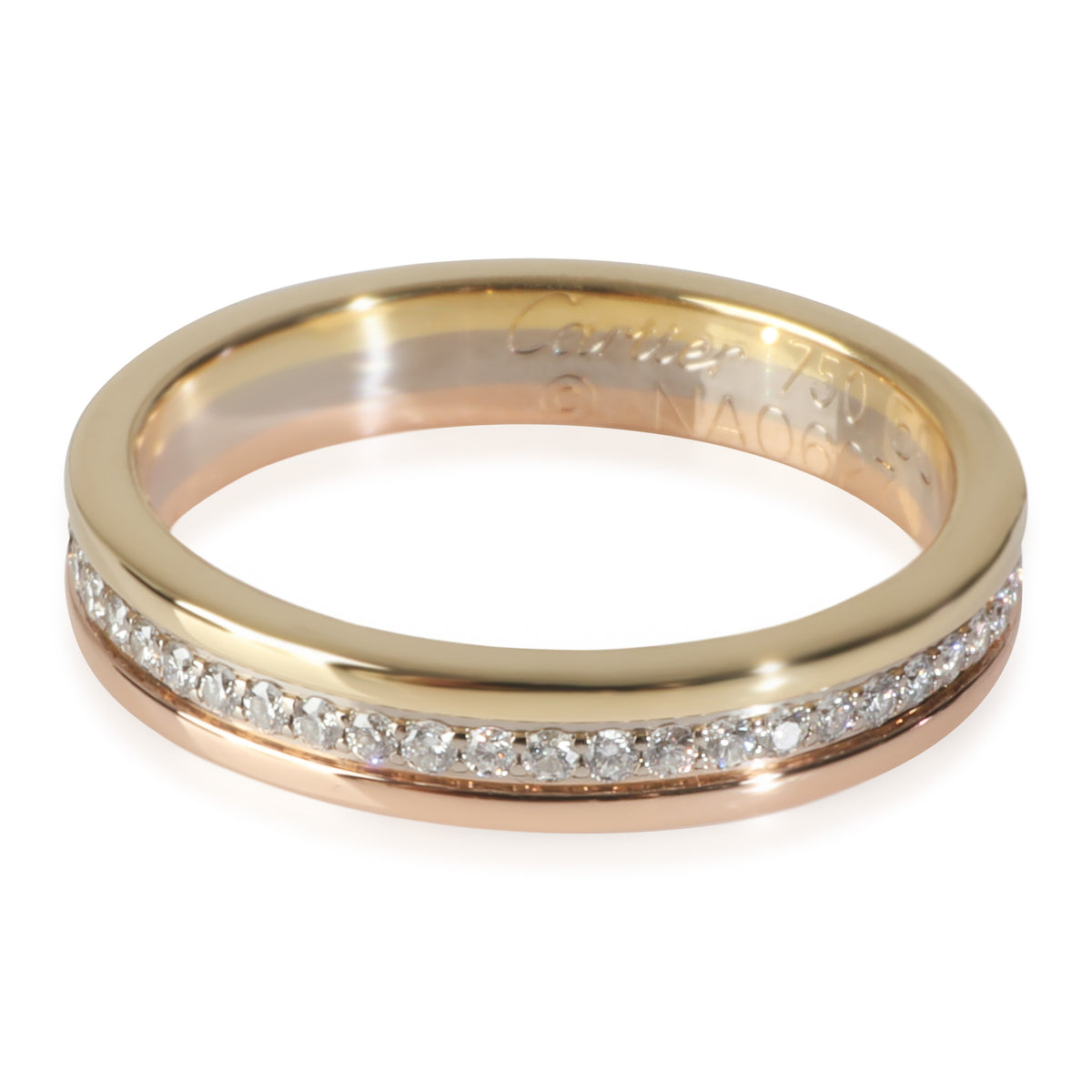 Cartier 3 Tone Gold Diamond Vendome Louis  Band fv