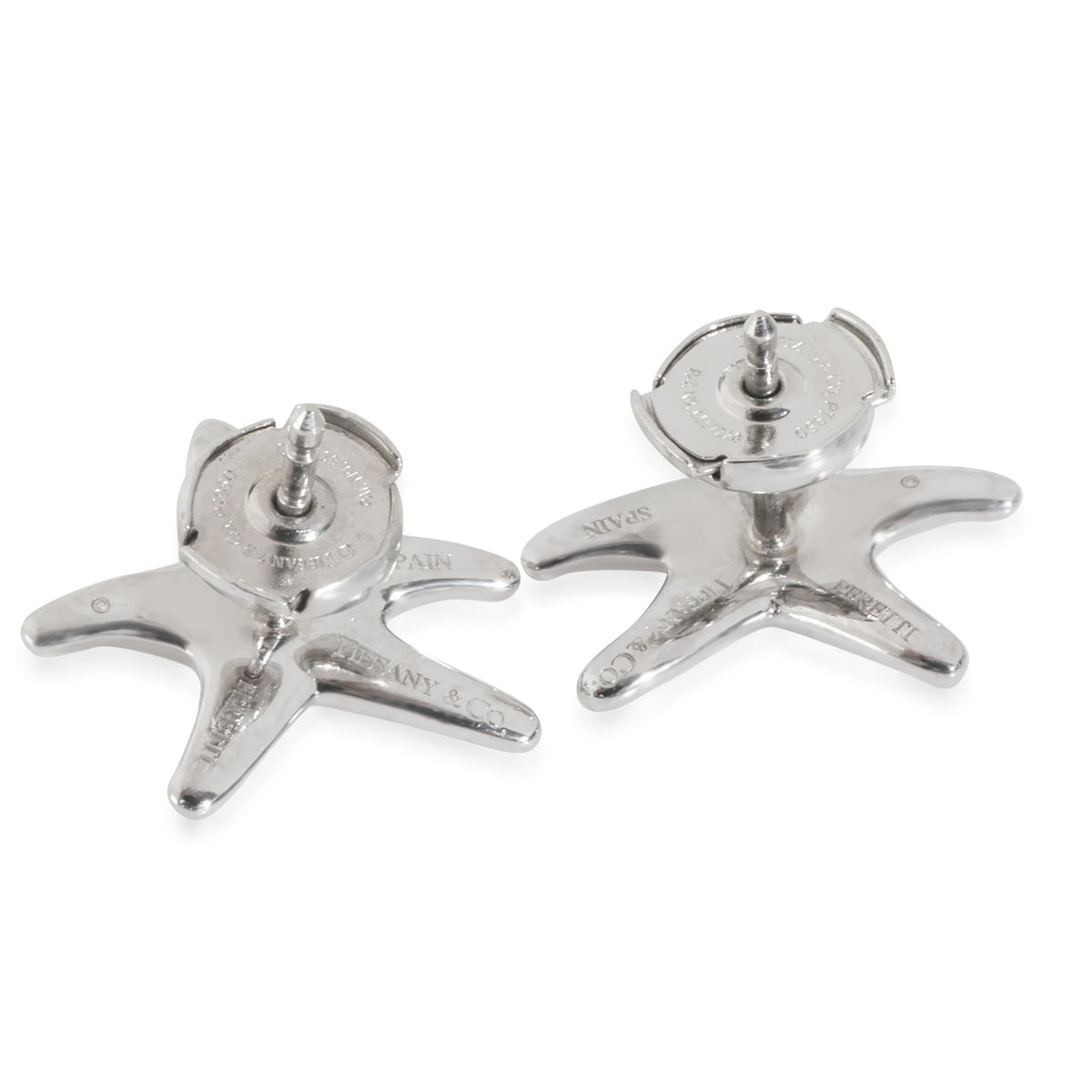 Platinum Diamond Elsa Peretti Starfish Earrings