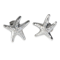 Platinum Diamond Elsa Peretti Starfish Earrings