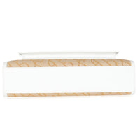 White Beige Monogram Canvas Smooth Calfskin Medium Pocket Bag