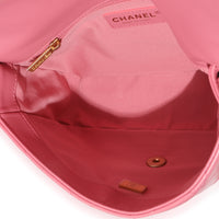 Pink Quilted Calfskin Chain Around Mini Square Flap Bag