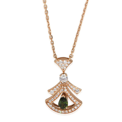 Rose Gold Tourmaline and Diamond Divas Dream Pendant