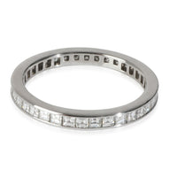Platinum Diamond Square Cut Eternity Band