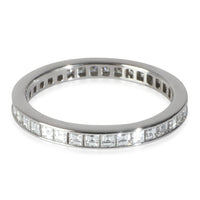 Platinum Diamond Square Cut Eternity Band