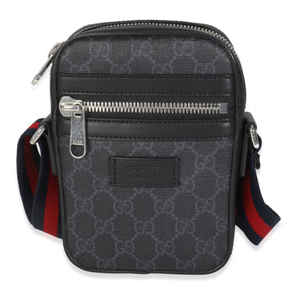 Black GG Supreme Canvas Small Messenger