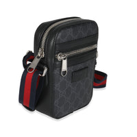 Black GG Supreme Canvas Small Messenger