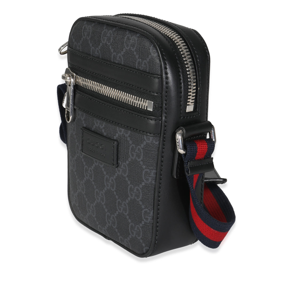 Black GG Supreme Canvas Small Messenger