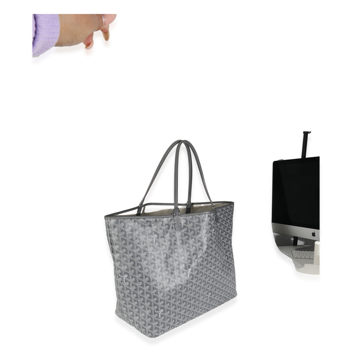 Grey Goyardine Canvas Saint Louis GM