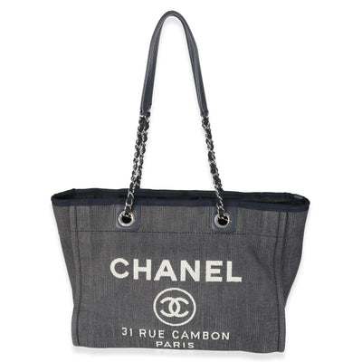 Dark Blue Denim Small Deauville Tote