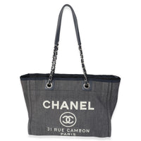 Dark Blue Denim Small Deauville Tote