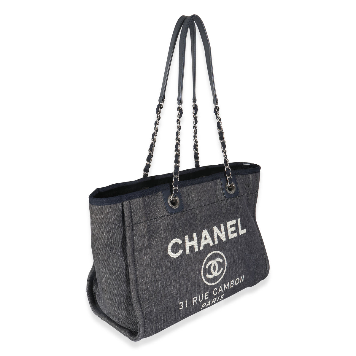 Dark Blue Denim Small Deauville Tote