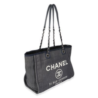 Dark Blue Denim Small Deauville Tote