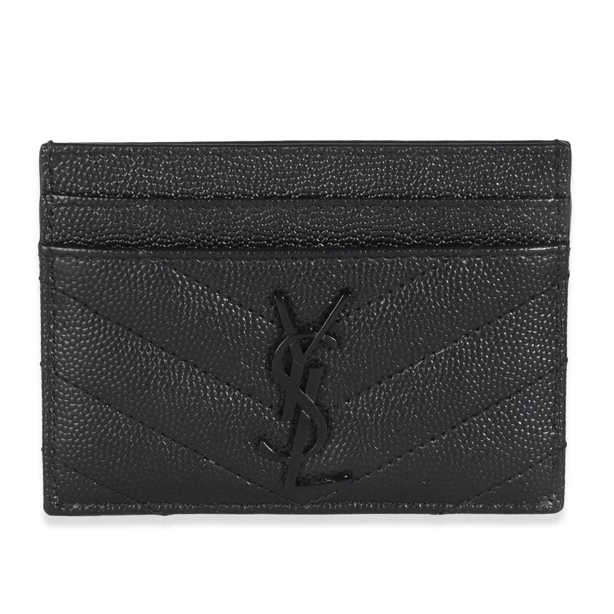 Black Grain De Poudre Cassandre Card Holder