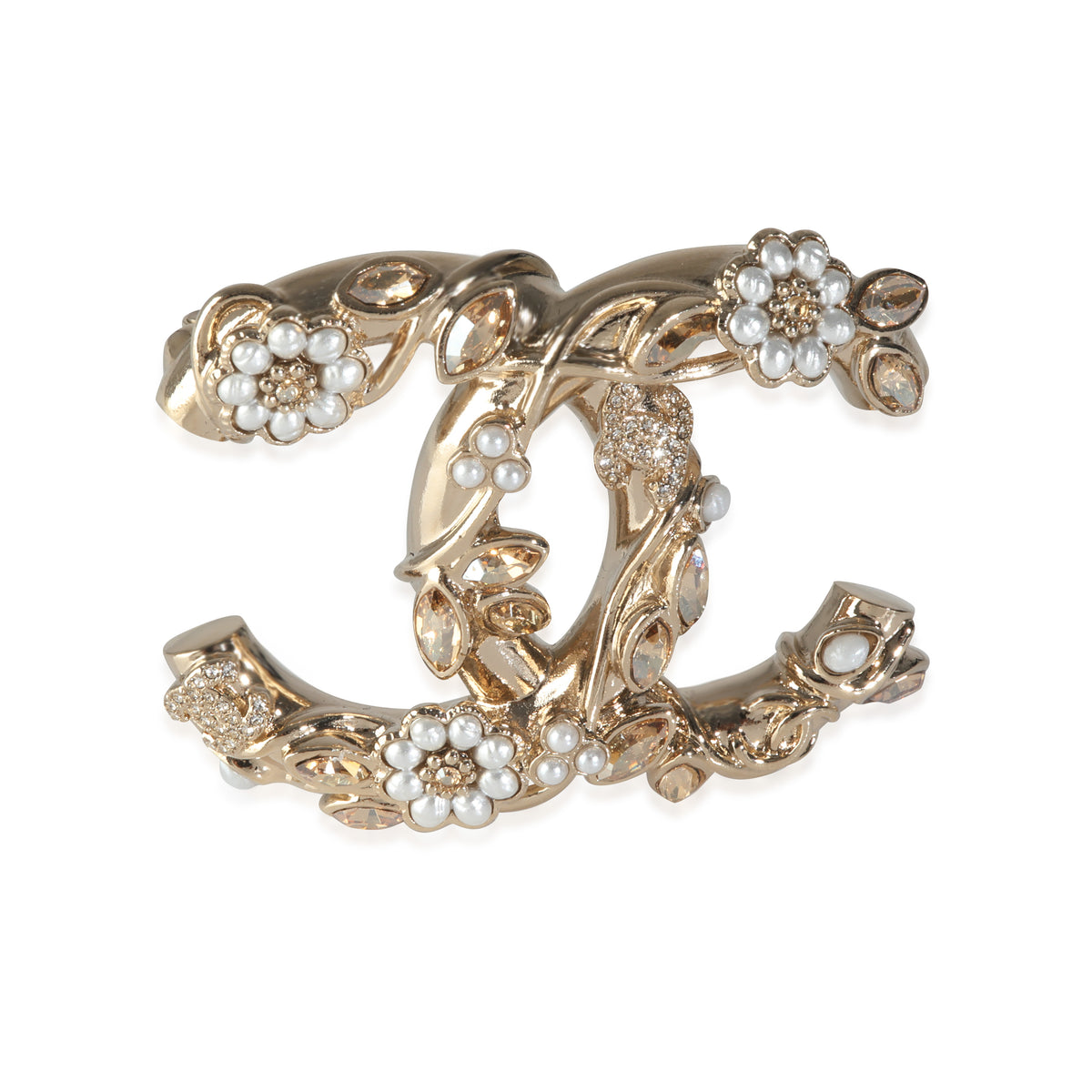 Gold-Plated  2022 Leaves Brooch