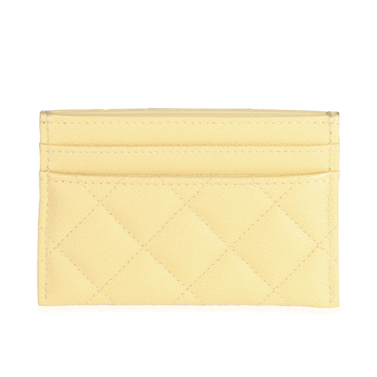 22B Yellow Quilted Card Holder