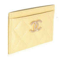 22B Yellow Quilted Card Holder