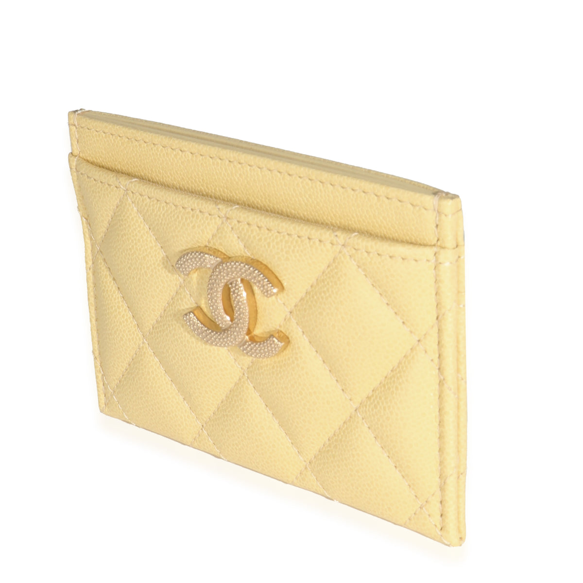 22B Yellow Quilted Card Holder
