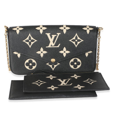 Black Beige Empreinte Monogram Giant Felicie Pochette