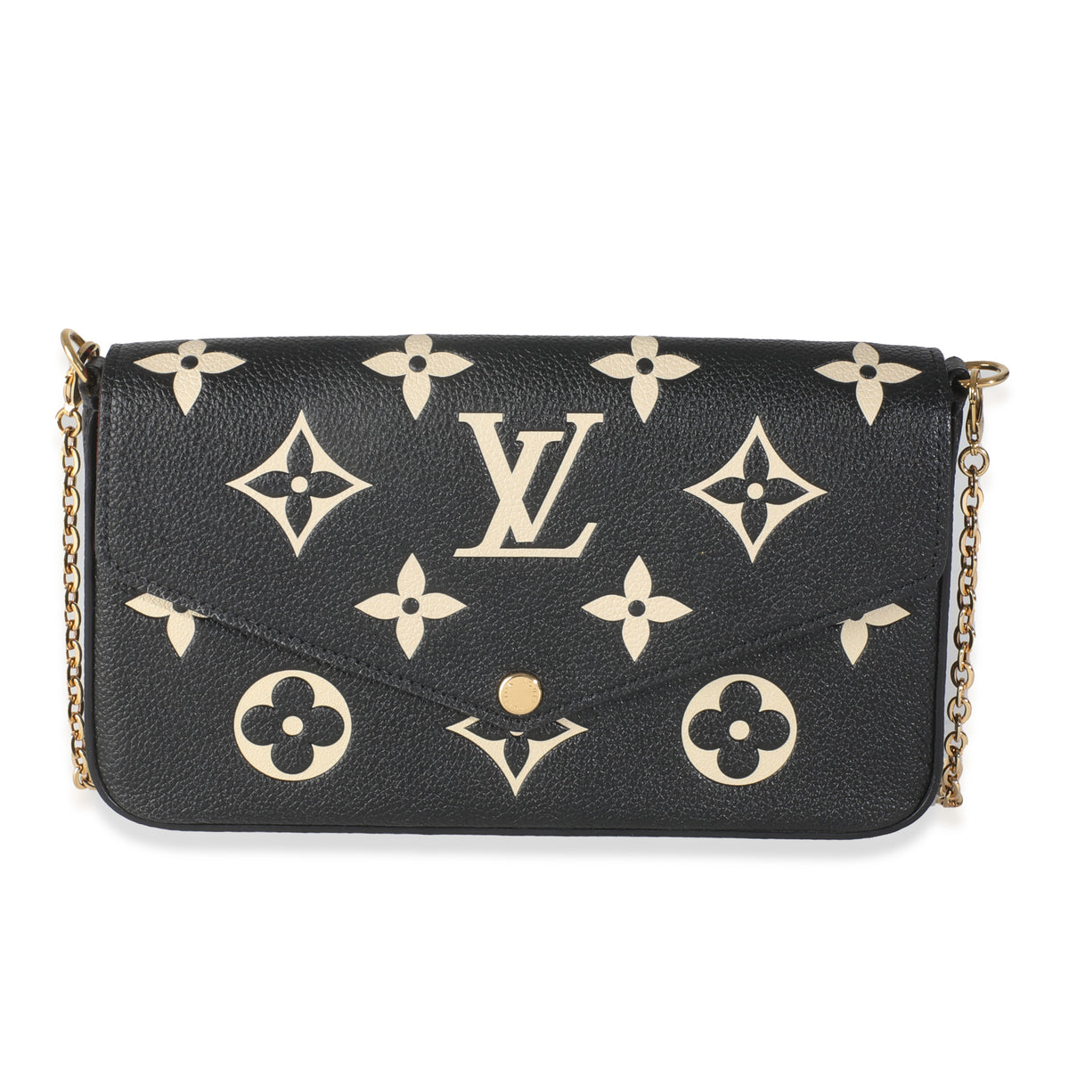 Black Beige Empreinte Monogram Giant Felicie Pochette