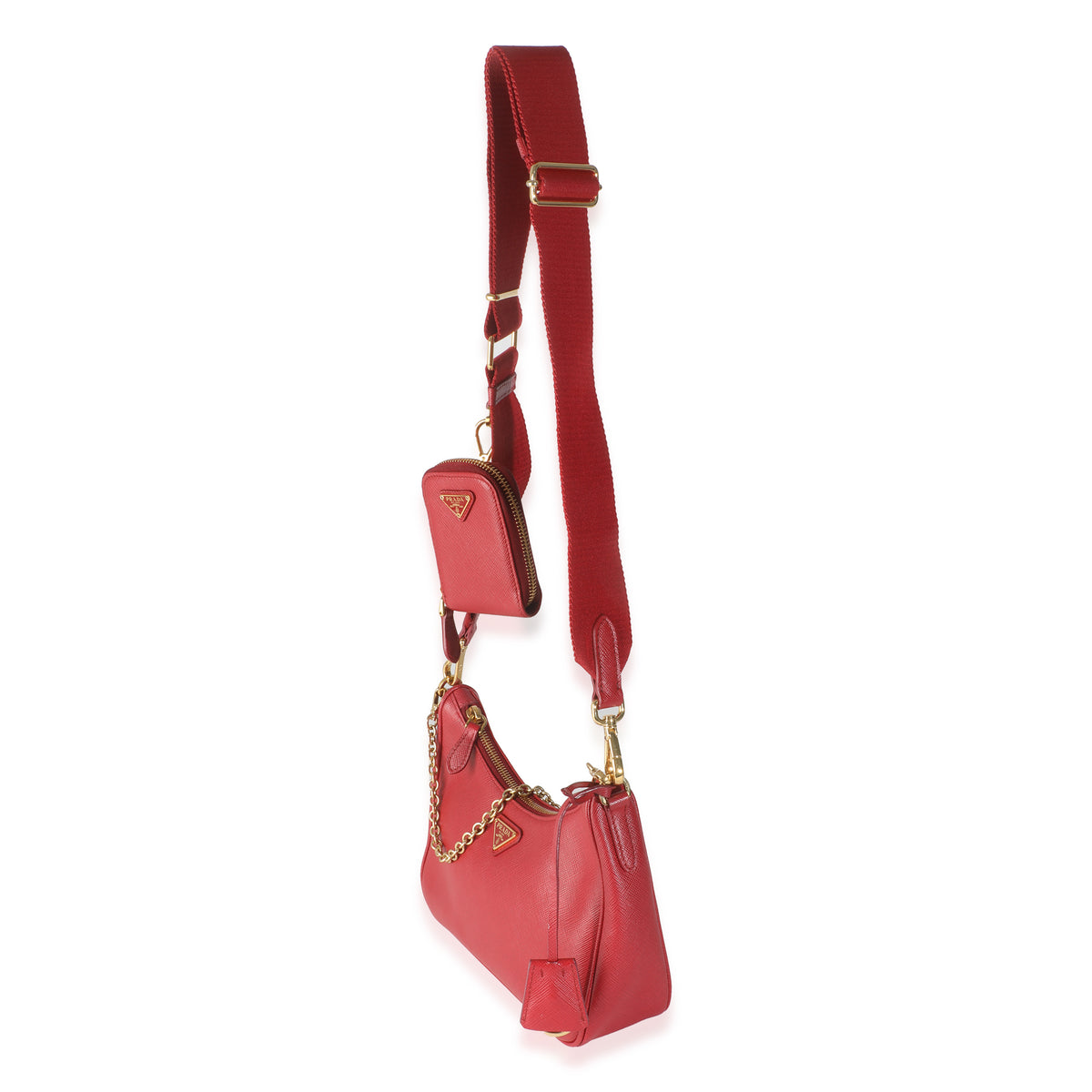 Fiery Red Saffiano Re Edition 2005 Bag
