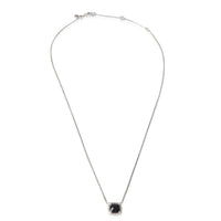 Sterling Silver Onyx and Diamond Petite Chatelaine Pendant