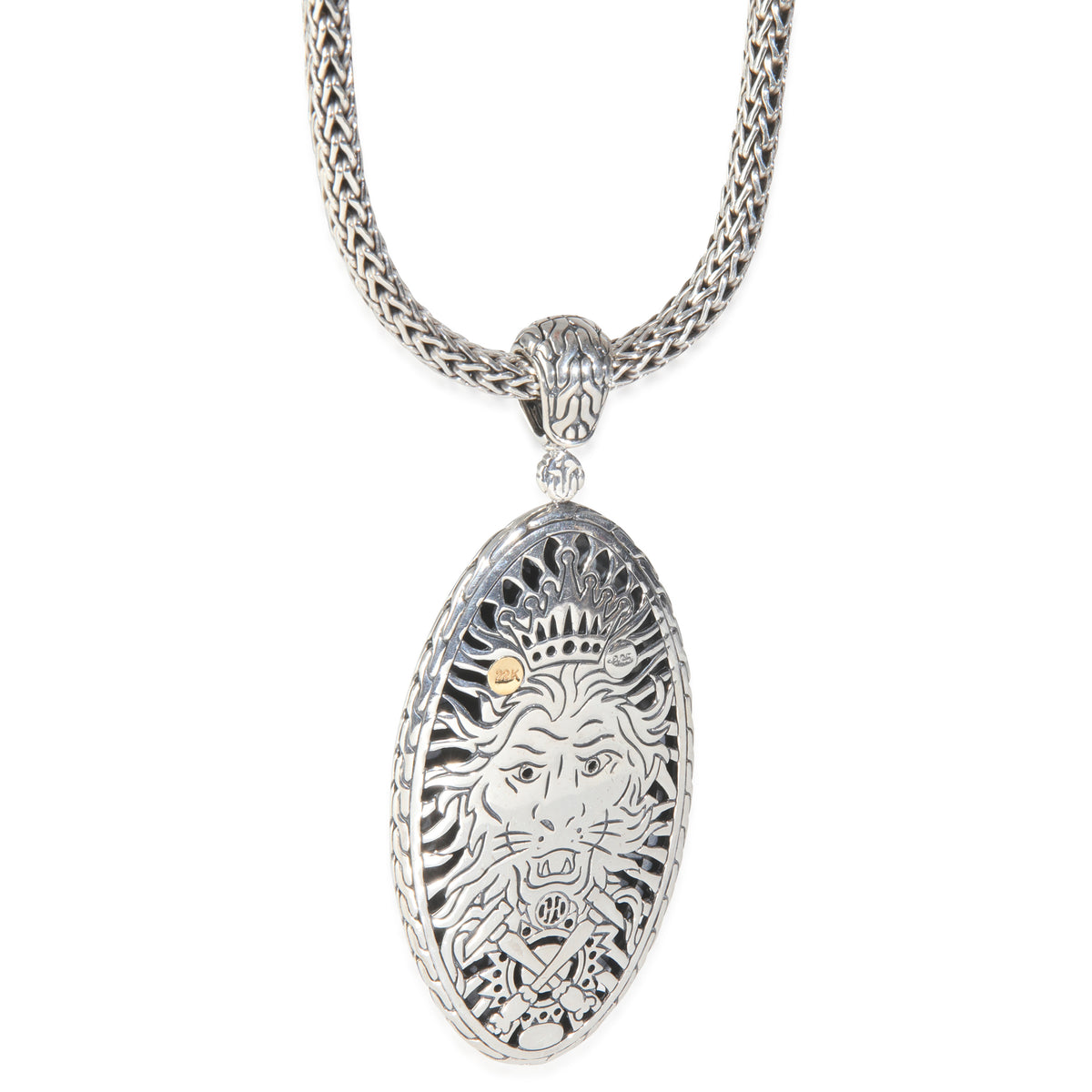 Yellow Gold & Sterling Silver  Palu Enhancer Necklace