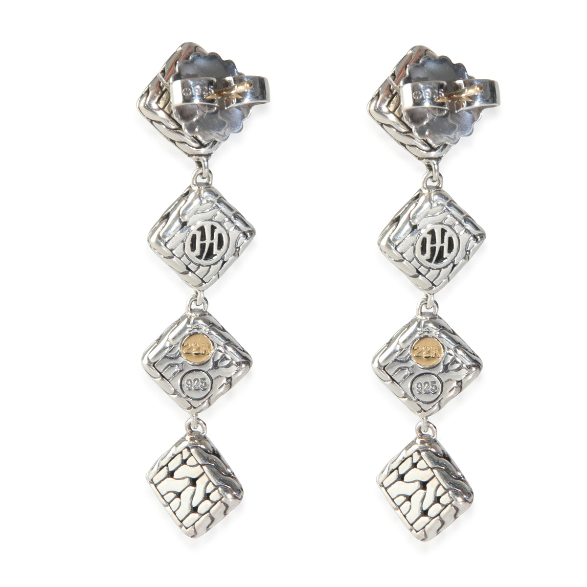 Yellow Gold & Sterling Silver Palu Drop Earrings