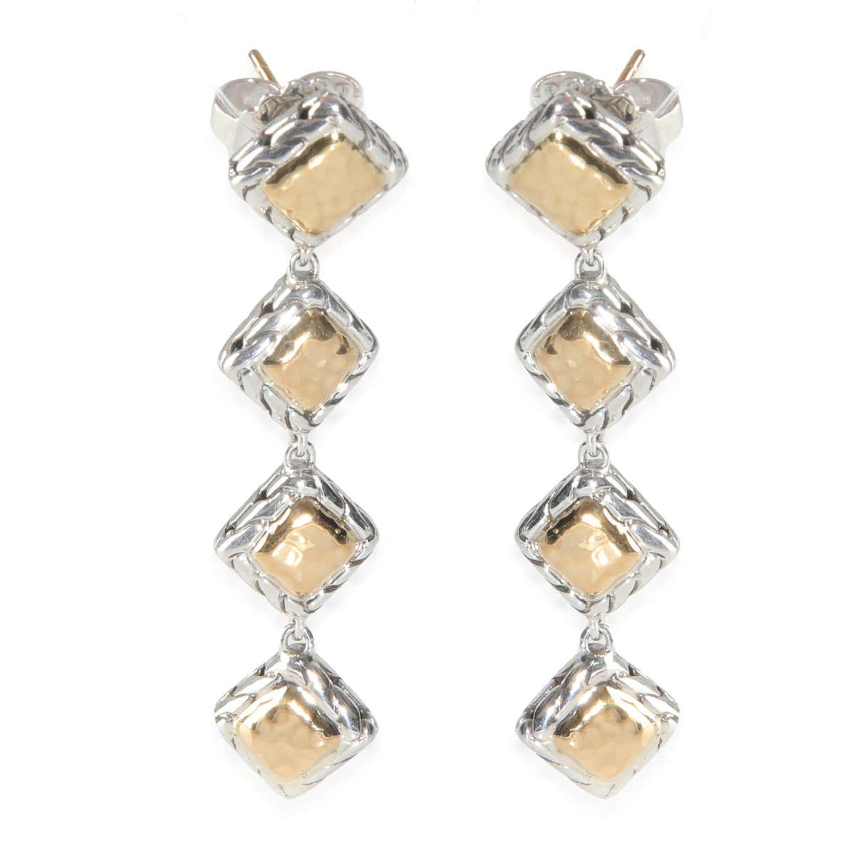 Yellow Gold & Sterling Silver Palu Drop Earrings