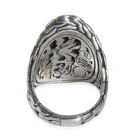 Yellow Gold & Sterling Silver  Palu Hammered Saddle Ring