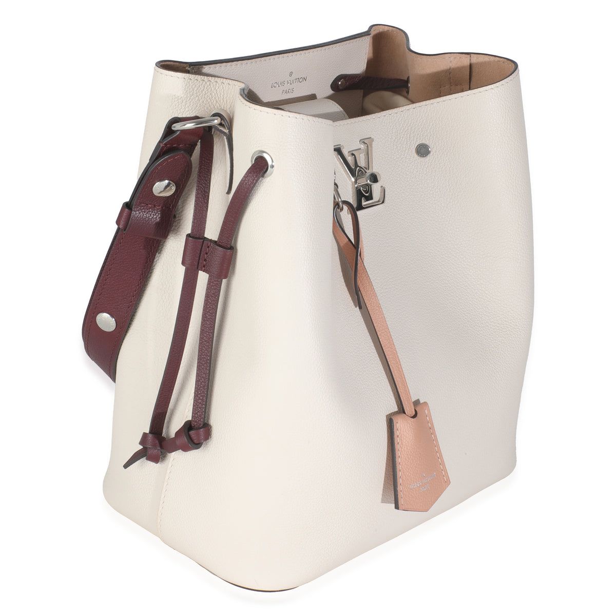 Soie Quartz Calla Calfskin Lockme Bucket Bag